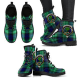 Abercrombie Tartan Clan Badge Leather Boots Hj4