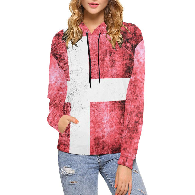 Denmark Flag  All Over Print Hoodie A1