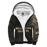 Marquesas Islands Tattoo Style - Sherpa Hoodie A7