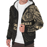 Marquesas Islands Tattoo Style - Sherpa Hoodie A7
