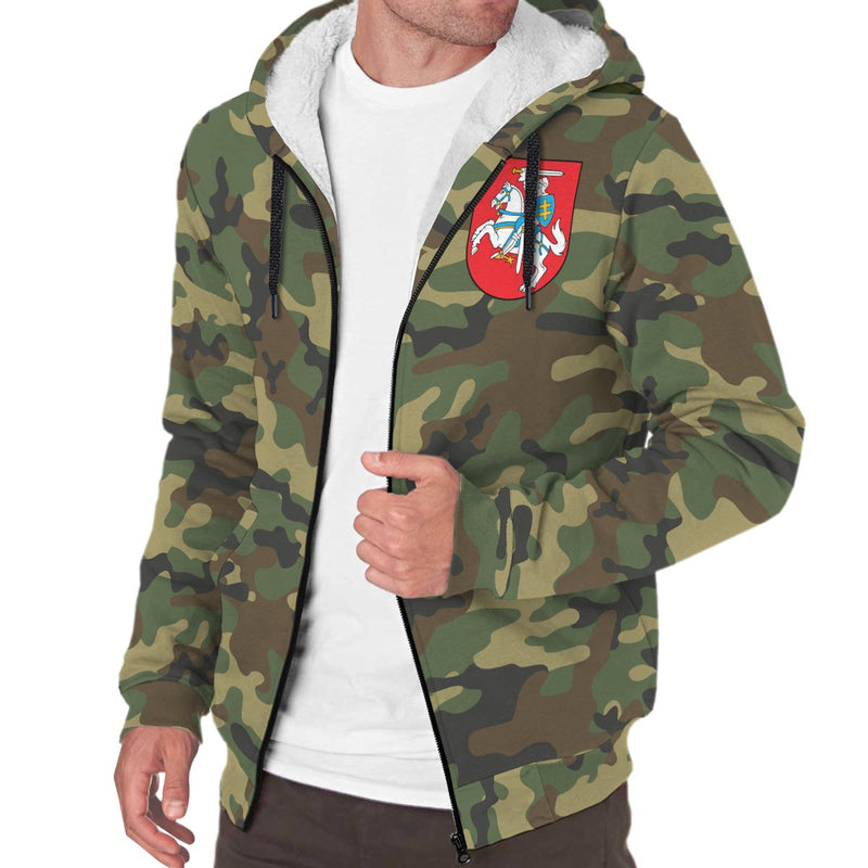 Lithuania Sherpa Hoodie Camo (Women's/Men's) A7
