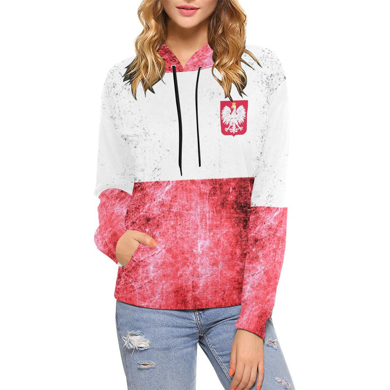 Poland Flag  All Over Print Hoodie A1