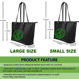 (Custom) Polynesian Leather Tote - Polynersian Plumeria Purple Personal Signature A24