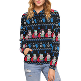 Scotland Bagpipes Santa Claus Hoodie(Black) A8