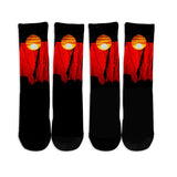 1stTheWorld Australia Aboriginal Flag Socks K5 - Limited Edition