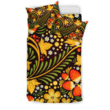 Russian Khokhloma Royalty Bedding Set - Khokhloma Strawberries Pattern BN21