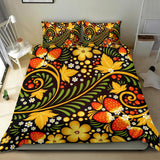 Russian Khokhloma Royalty Bedding Set - Khokhloma Strawberries Pattern BN21