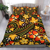 Russian Khokhloma Royalty Bedding Set - Khokhloma Strawberries Pattern BN21