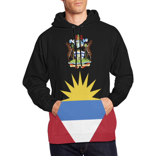 Antigua And Barbuda Hoodie - Flag And Coat Of Arms - Bn04