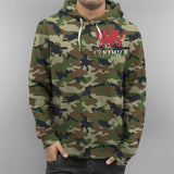 Cymru Wales Hoodie 05 - Camo Hoodie - BN02