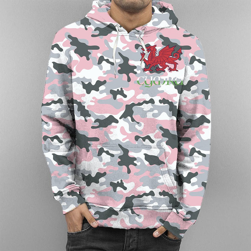 Cymru Wales Hoodie 04 - Camo Hoodie - BN02