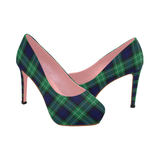 Abercrombie Tartan Heels - Women's Tartan High Heels Th8