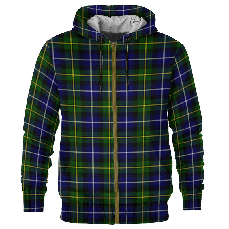 Tartan Zip Hoodie - Macneill Of Barra Modern A9