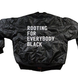 Rooting For Everybody Black Bomber Jacket