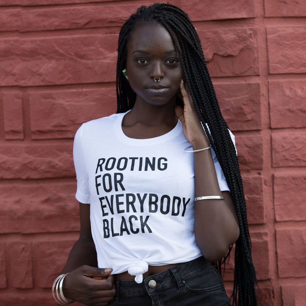 Rooting For Everybody Black Unisex T-Shirt