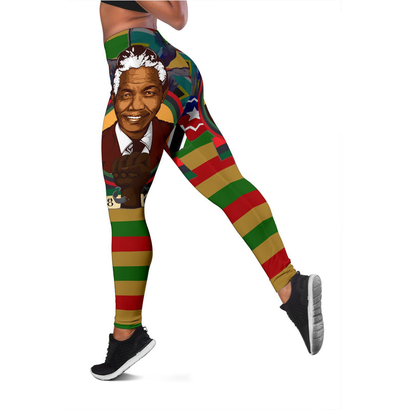 Nelson Mandela Africa Leggings - Fighting for African - BN21