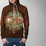 Celtic hoodie Celtic Keltic dragons hoodie J7