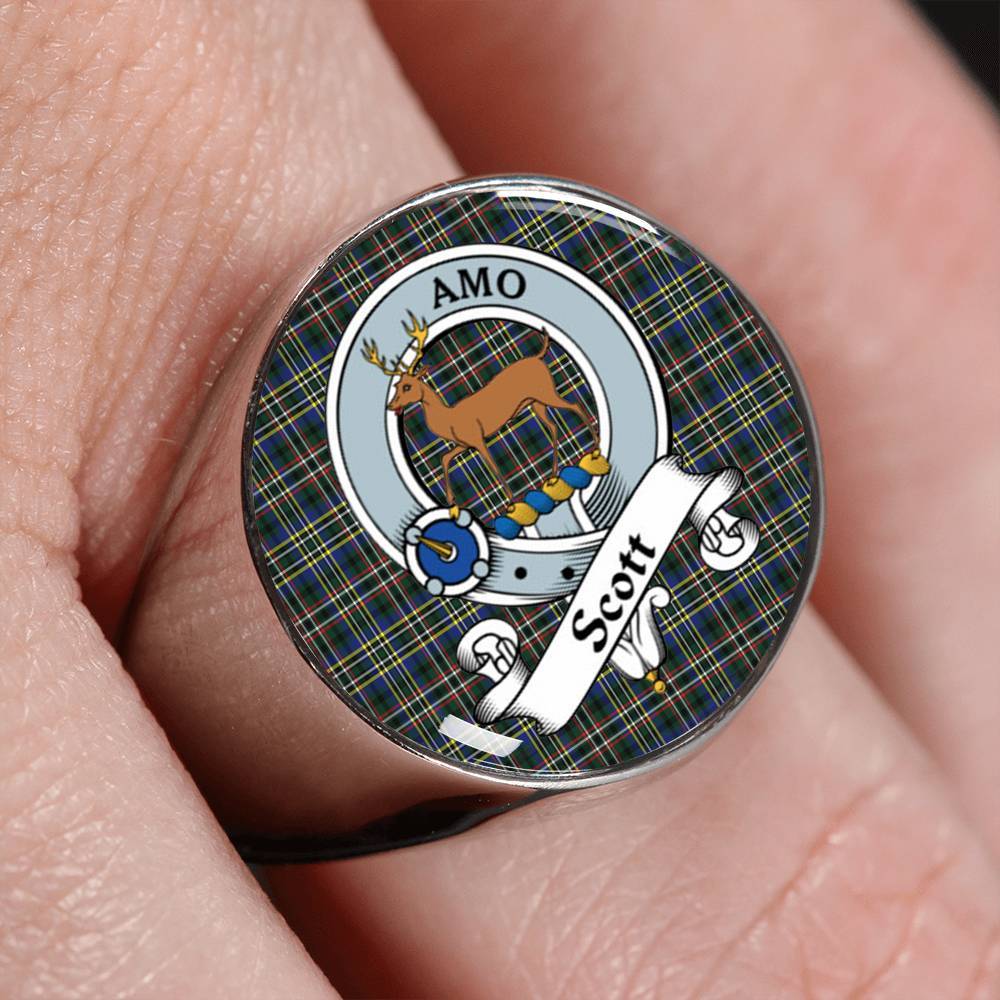 Scott Tartan Crest Ring Th8
