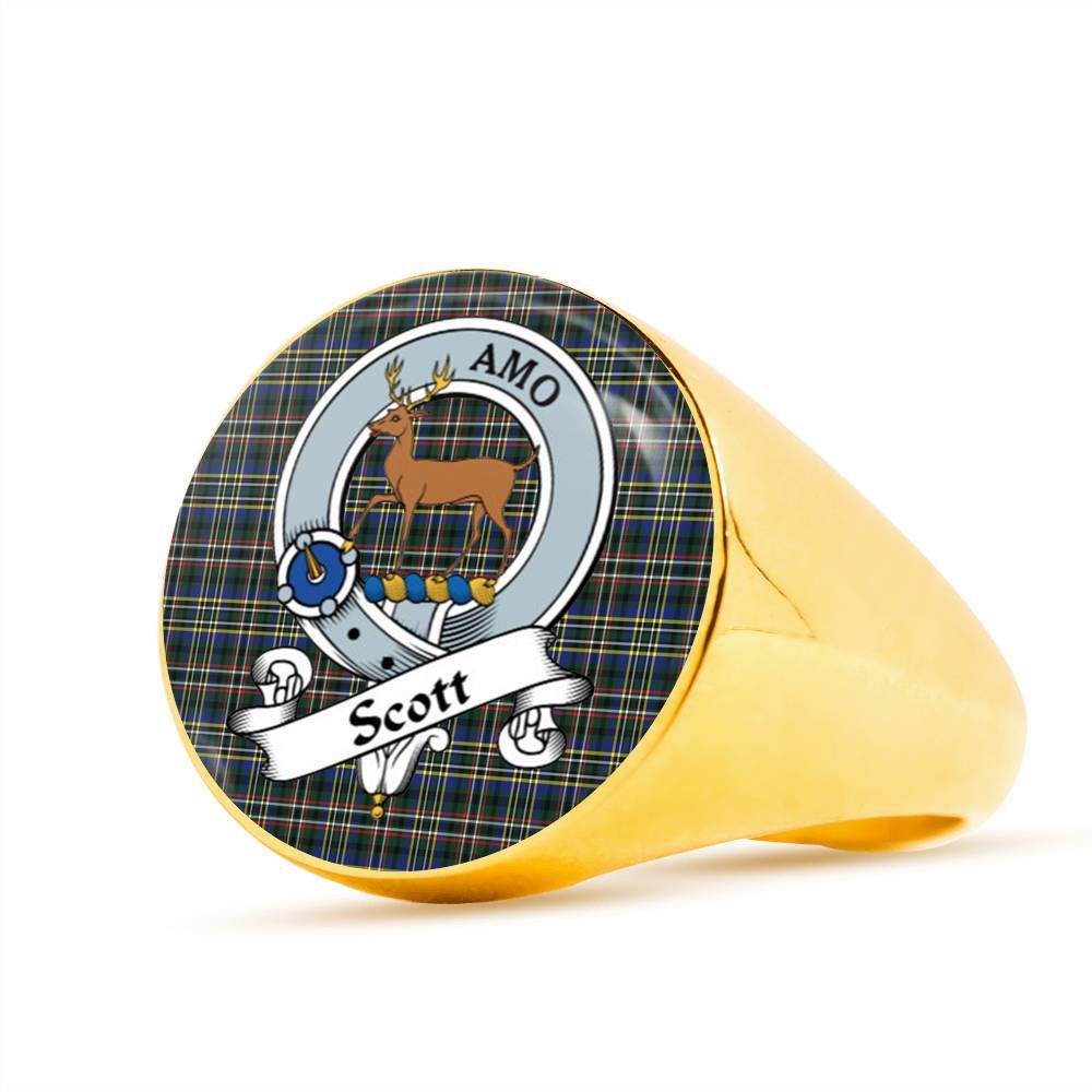 Scott Tartan Crest Ring Th8