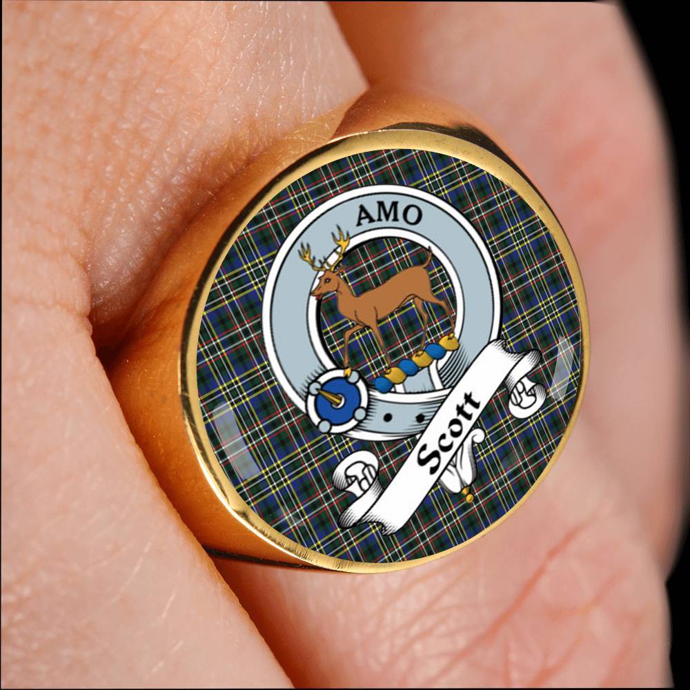 Scott Tartan Crest Ring Th8