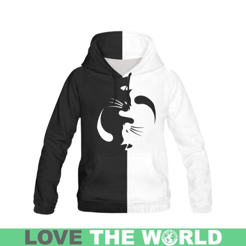 Cat Yin Yang All Over Print Hoodies H21