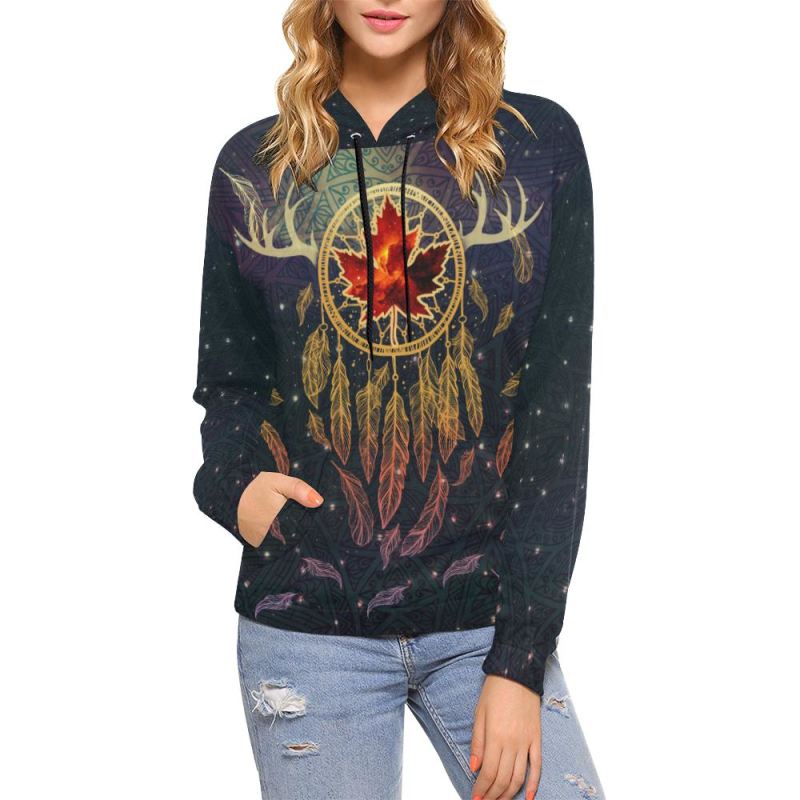 Dreamcatcher With Maple Leaf Hoodies H4