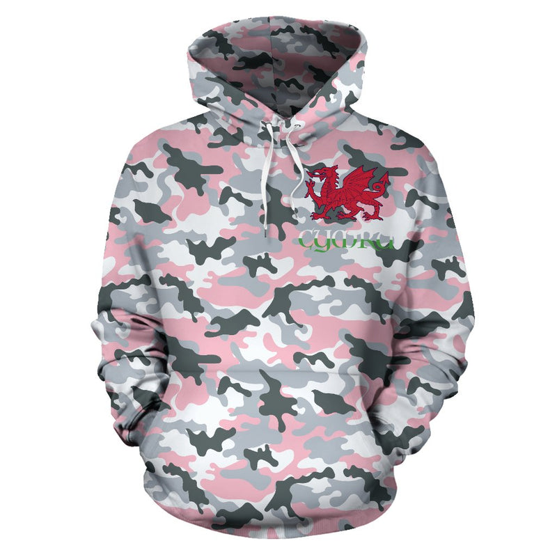 Cymru Wales Hoodie 04 - Camo Hoodie - BN02