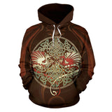 Celtic hoodie Celtic Keltic dragons hoodie J7