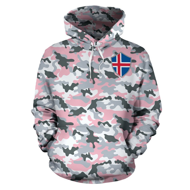 Iceland Hoodie - Pink Camo Style - BN04