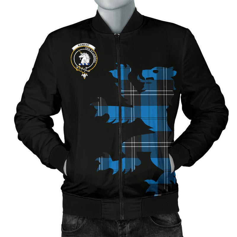 Ramsay Tartan Lion And Thistle Bomber Jacket For Men Th8