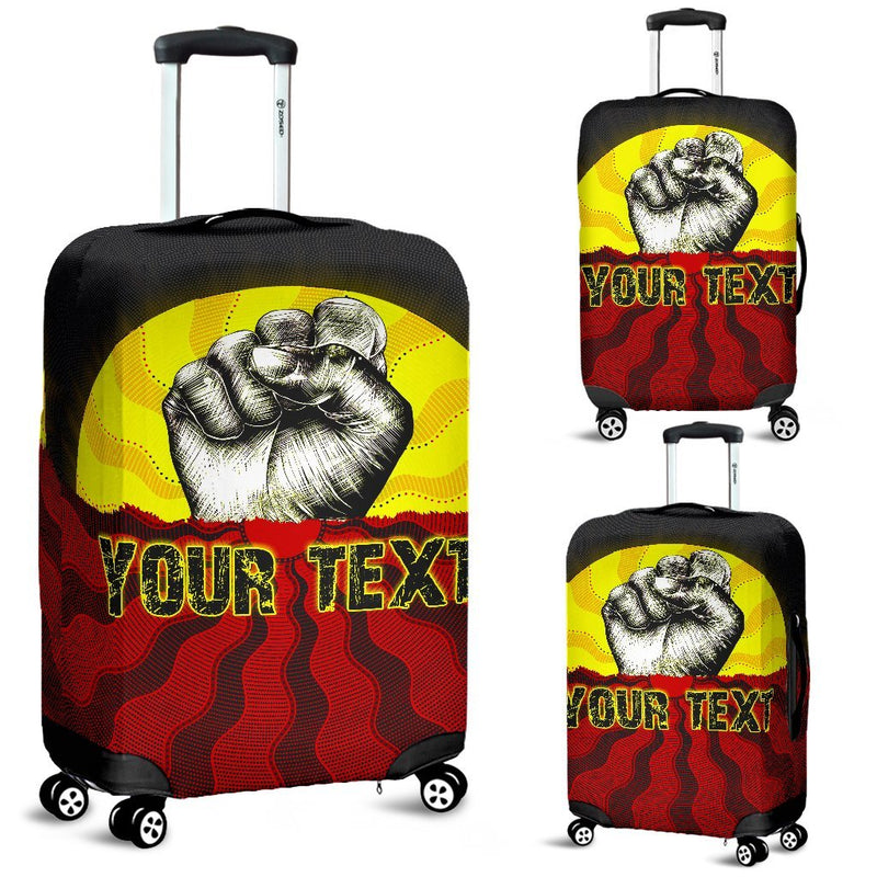 [Custom] Australia Aboriginal Luggage Covers, Black Lives Matter Sun Dot Painting - BN18