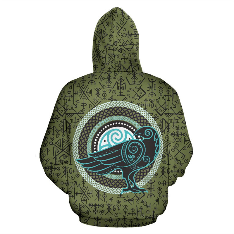 Celtic hoodie Celtic raven and symbols hoodie J7