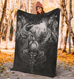 Viking Premium Blanket - Odin And Raven - J4