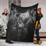 Viking Premium Blanket - Odin And Raven - J4