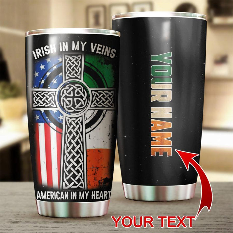 (Custom) Ireland Tumbler - Irish in my Veins A7