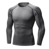 Quick Dry Men Running T shirt Long Sleeve Fitness Tops for Male Bodybuliding Compression Shirts Slimming Sports Tight fit