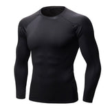 Quick Dry Men Running T shirt Long Sleeve Fitness Tops for Male Bodybuliding Compression Shirts Slimming Sports Tight fit