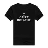 Men Women Letter Print T Shirt I Cant Breathe Soft Sports Summer Casual Round Neck Police Protest Fashion Basic Tops