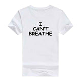 Men Women Letter Print T Shirt I Cant Breathe Soft Sports Summer Casual Round Neck Police Protest Fashion Basic Tops