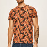 2020 New Men's Casual O-neck t shirt Men Flower Short Sleeve t shirts Men Summer Casual tshirt Tops M-3XL