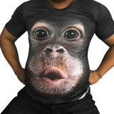 XXXL Homme Men Animal t shirt Orangutan/monkey 3D Print tshirt Men Funny tees tops Short Sleeve O-neck 3D Print Summer Clothes