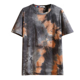 40# Men's Summer Oversized T Shirt Casual Fashion Tie-dyed Printing Tshirt O-Neck Short Sleeve T-shirt Tops футболка мужская