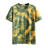 40# Men's Summer Oversized T Shirt Casual Fashion Tie-dyed Printing Tshirt O-Neck Short Sleeve T-shirt Tops футболка мужская