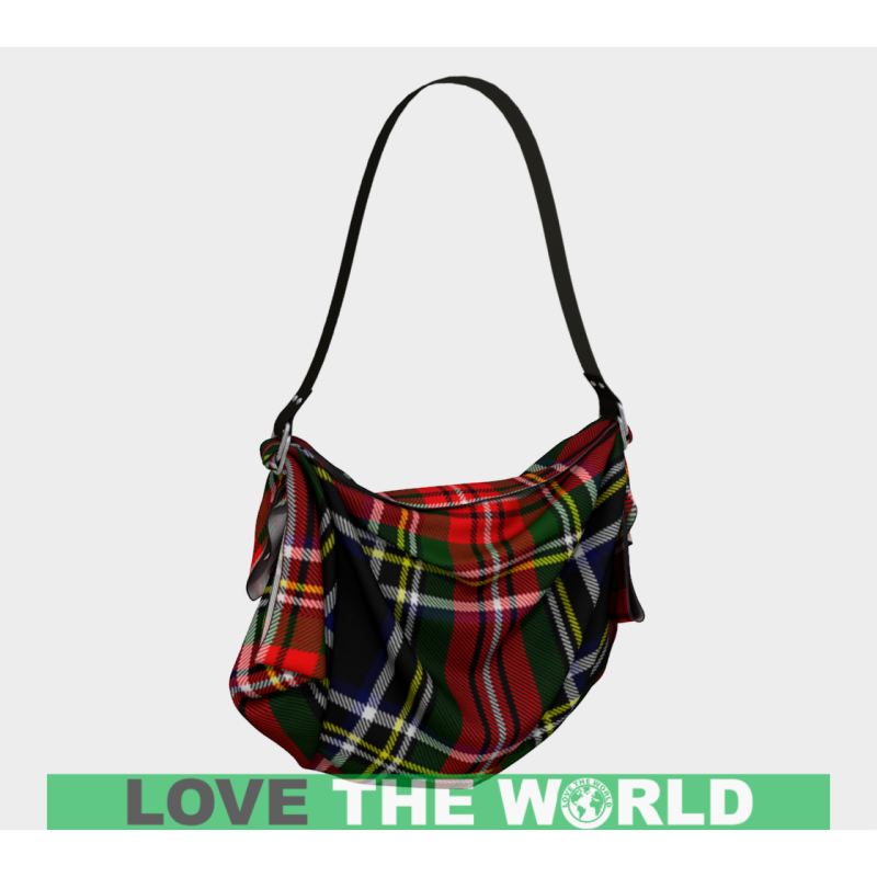 STEWART BLACK TARTAN ORIGAMI TOTE H5