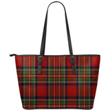 Stewart Royal Modern Tartan Handbag - Tartan Large Leather Tote Bag  - BN