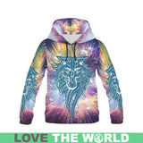 The Wolf Galaxy Over Print Hoodie O4
