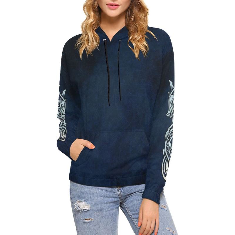 Viking Dragon All Over Print Hoodie - Bn04