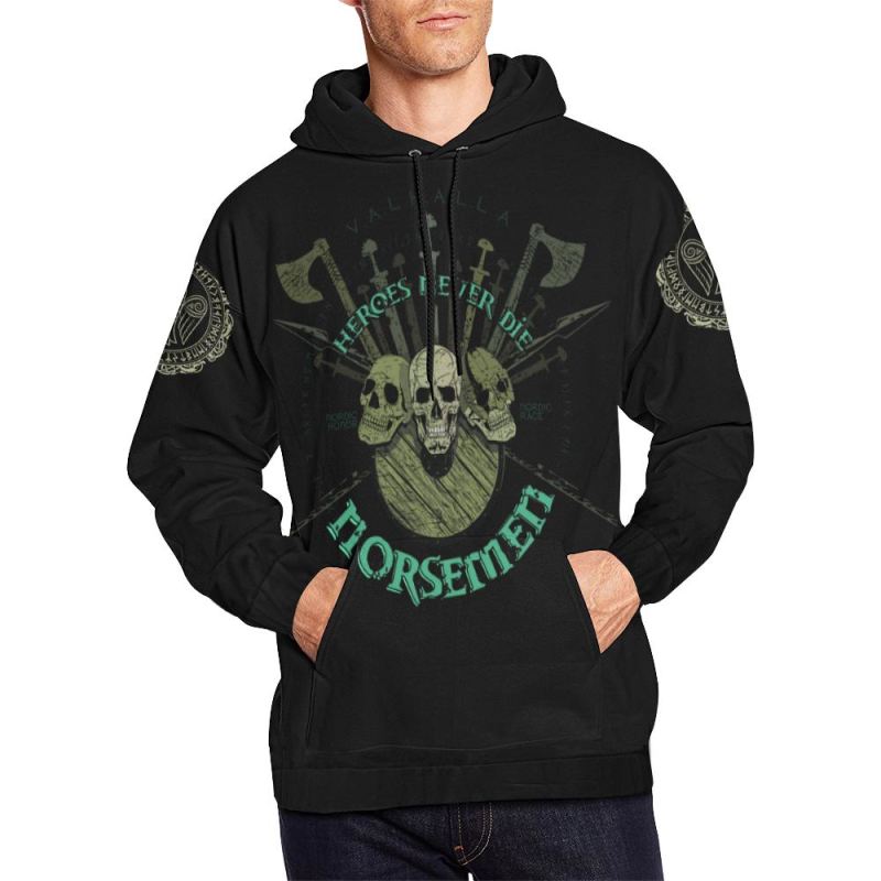 Viking Norsemen And Raven Hoodie Th7