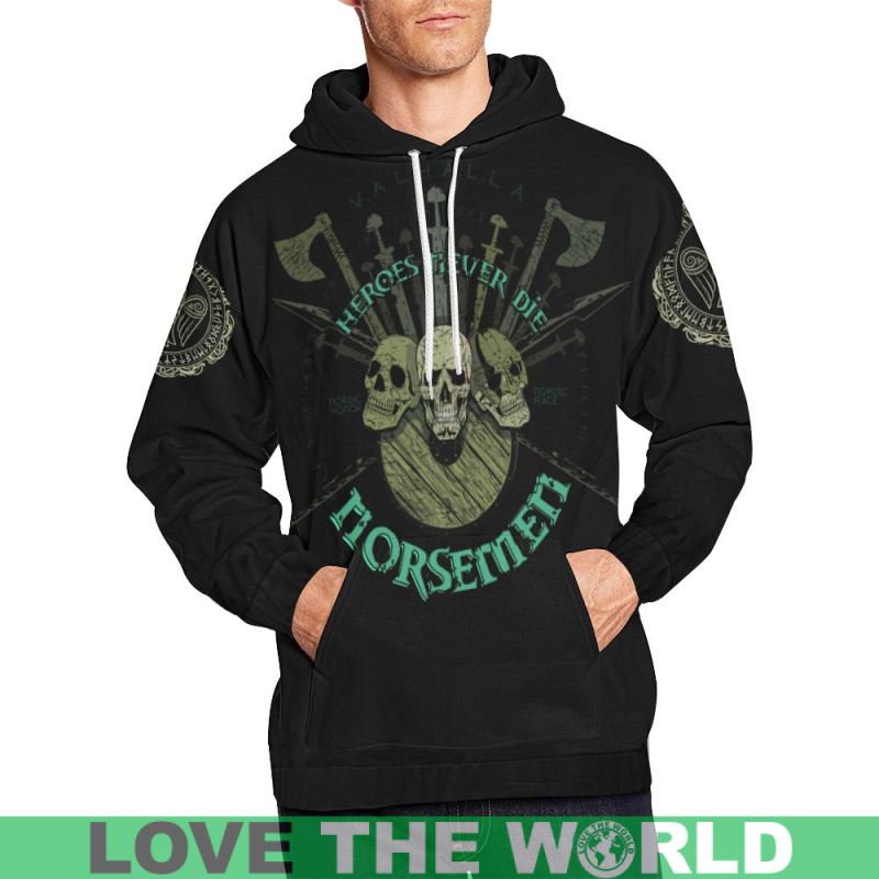 Viking Norsemen And Raven Hoodie Th7